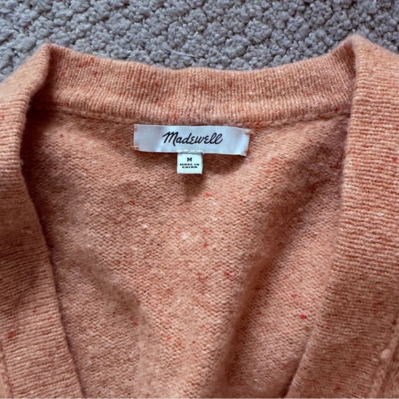 Madewell Pink Cardigan Sweater, Size M - Picture 3 of 7